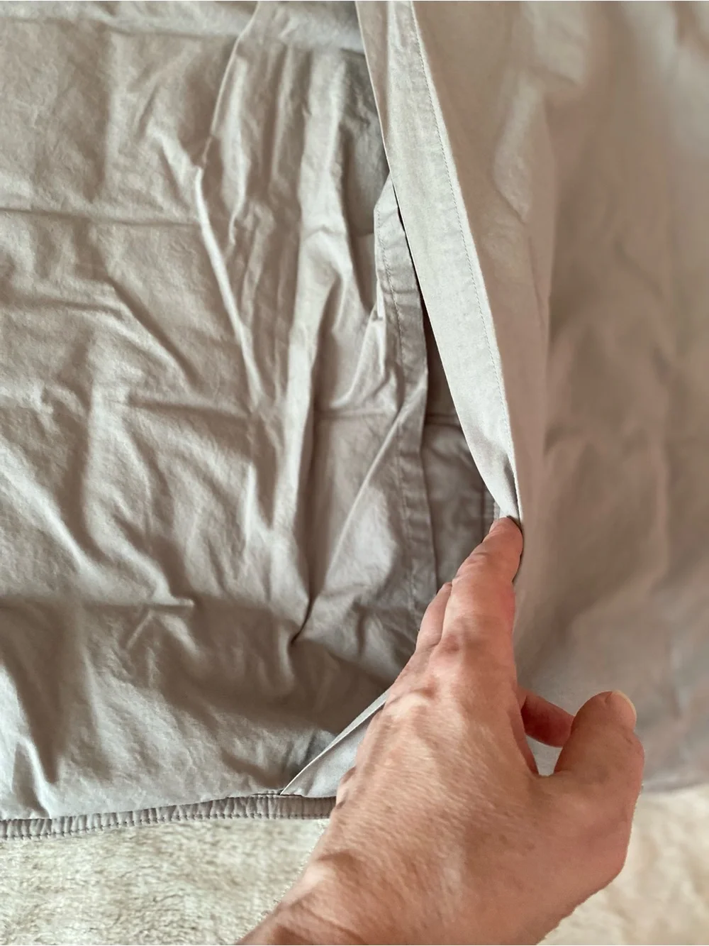 West Elm 2 organic cotton quilted gray sham